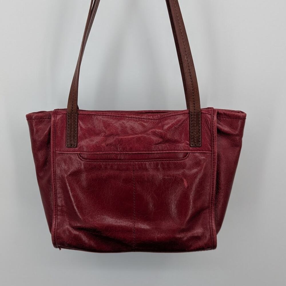 Super Clean Authentic HOBO Smooth Leather Shoulder Tote Cardinal Red Purse
